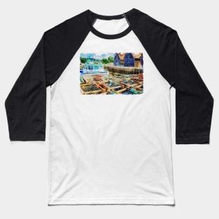 Lobster Traps and Boat Montague PEI 3 Baseball T-Shirt